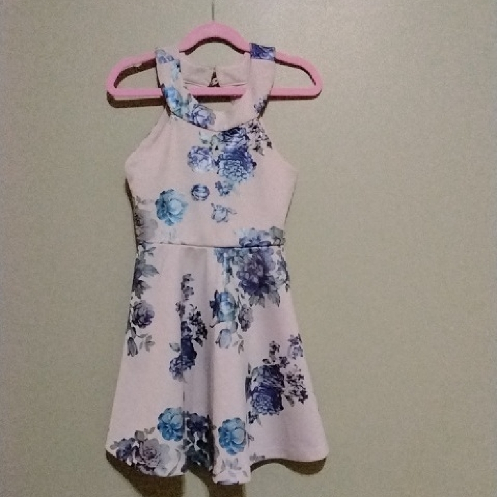 Lilt Cream and Blue Floral Dress